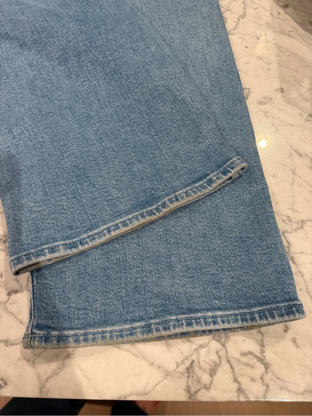 MOTHER Light Blue Wide Leg Jeans